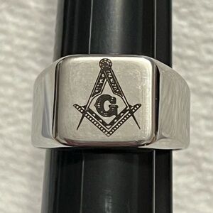 Stainless Steel Masonic Ring